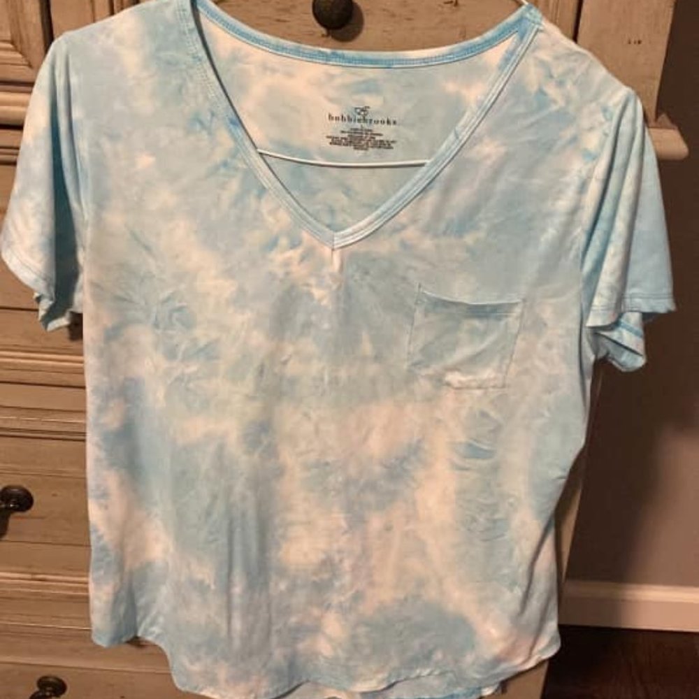 Blue Tie Dye Silky Top